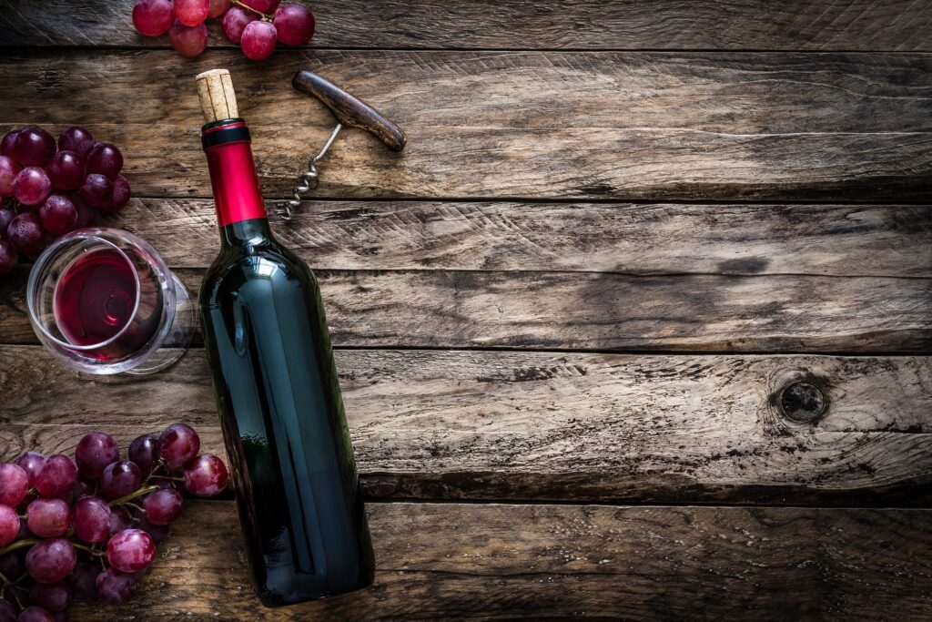 Saperavi Reserve premium Georgian wine bottle elegant label